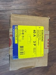Square D EDB34040 Circuit Breaker 3-Pole 40A 480Y/277V Bolt-On