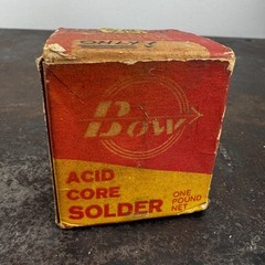 Vtg BOW Acid Core Solder w/ Box – 1 lb 0.8 Oz – Made in USA