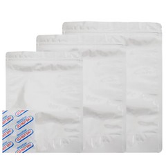 50/100pcs Mylar Bags 8.7Mil w/ Oxygen Absorbers Stand-Up Resealable Food Storage