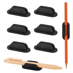 ZUFECY 6 Pack Adhesive Pencil Holders for Desk, Flexible Black Silicone Pen H…