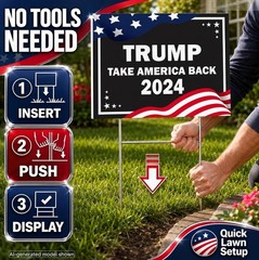 Weather-Resistant 12×16 Coroplast Yard Signs – Political Expression Set of 3