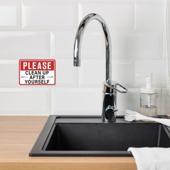 2PCS Be Considerate Clean up after Yourself Sign for Bathroom and Kitchenï¼ŒS…