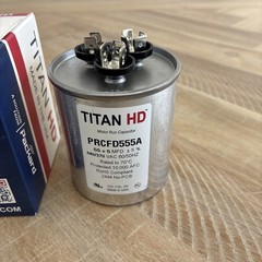 Packard PRCFD555A Titan HD Run Capacitor 55+5 MFD 440/370 Volt Round