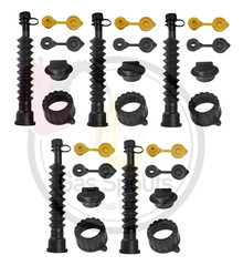 5 Heavy Duty Flexible GAS CAN SPOUT & PARTS KIT fits Brand BLITZ GOTT RUBBERMAID