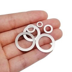 250/1200pcs M3-M20 304 Stainless Steel Ultra Thin Flat Washer Shim Set Kit Box