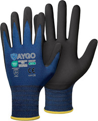 Safety Work Gloves, Microfoam Nitrile Coated, Men Women,Kg18N | Anti-Slip Grip,