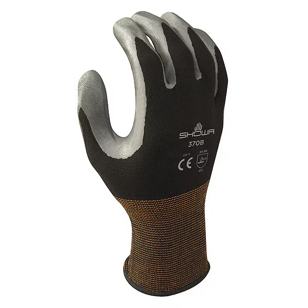 Coated Glove, Nitrile, Rough, Palm and Fingers, Not Rated Abrasion Level,
