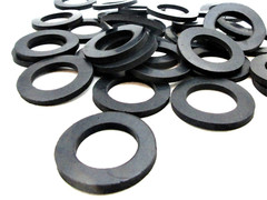 3/4″ ID x 1 1/4″ OD x 1/8″ Thick Black Rubber Flat Washers Various Pack Sizes