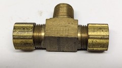(3) Weatherhead Brass 3/8″ Tube by 1/4″ npt Branch Tee Polyline Fitting, 72×6