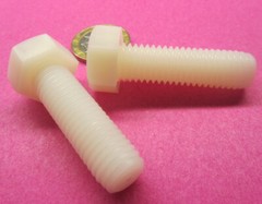 Tap Bolt, FT, Nylon, Metric, Natural M12x 1.75 x 40 mm Length, 10 pc