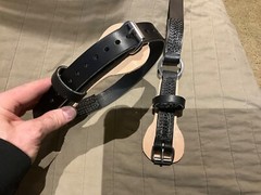 Leather Bottom Gaff Straps, Arborist, Lineman -Heavy Duty extra thick leather