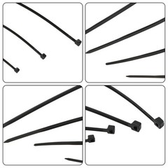 2000 Pack Zip Ties UV Resistant Assorted 4 6 8 12 Inch Cable Ties Heavy Duty
