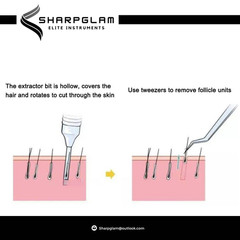 Hair Transplant Micro Serrated SS FUE Punch Set 10Pcs Motorised Ultra Sharp CE