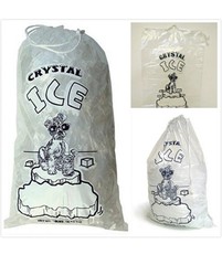20 LB LBS Ice Bag Bags w/ Drawstring COMMERCIAL Quality Choose Your Quantity