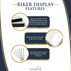 6 Pack of 3 x 4 x 3/4 Riker Display Cases Boxes for Collectibles Jewelry & More