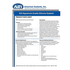 ASI Clear Aquarium Silicone Sealant – 10.2 oz Fluid Cartridge