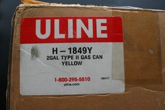 One (1) JUSTRITE 7220220 (ULINE H-1849Y) Safety Can, 2-Gallon, Yellow, Diesel