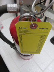 25 FIRE EXTINGUISHER DOUBLESIDE INSPECTION TAGS 2026-2029 5 1/4 X 2 ½ W/FASTENRS