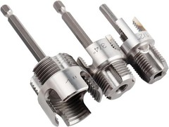 3Pcs PVC Pipe Threader Kit 1/2″ 3/4″ 1″ NPT Dual-Function Internal & External