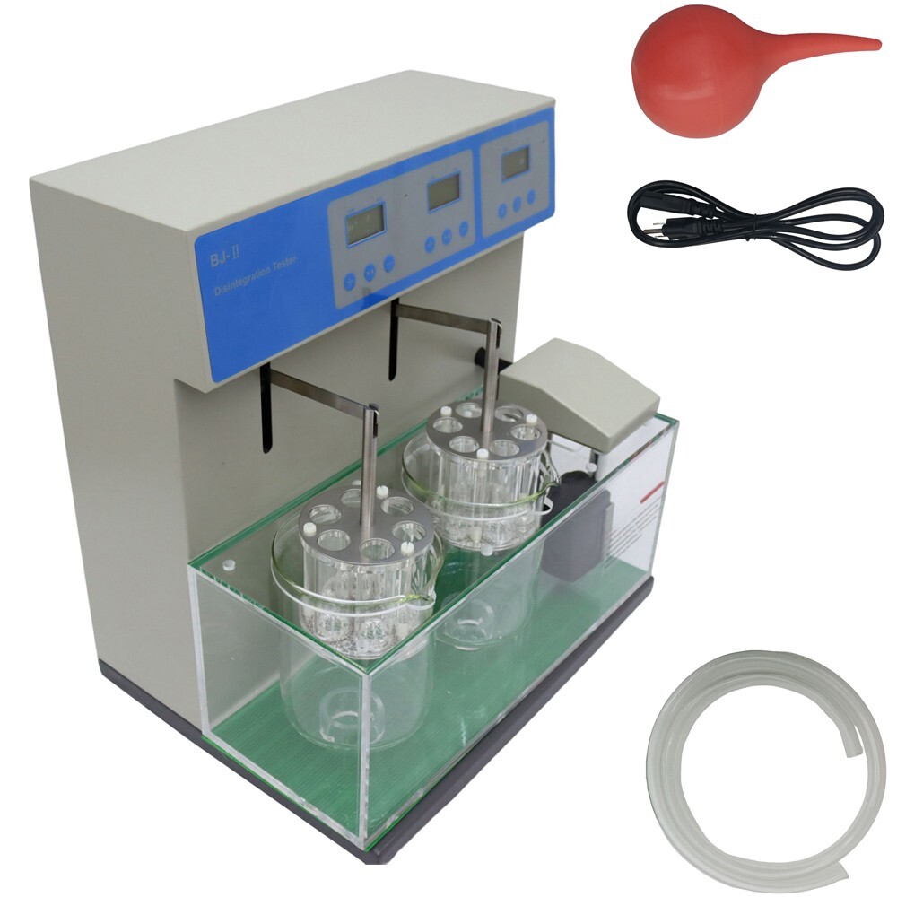 Double Cups Equipment Tablet Disintegration Time Limit Tester Lab Tool 600W 110V