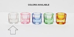 4 x GLASS DAPPEN DISH – CLEAR ACRYLIC LIQUID HOLDER CONTAINER DENTAL COSMETOLOGY