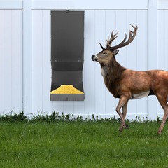 Hanging Deer Feeder Automatic Feed Dispenser With Waterproof Lid For Wildlife