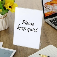 6 Pcs Vertical 5×7 In LShaped Clear Acrylic Desktop Table Sign Holders Box