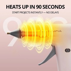 Tilswall Cordless Hot Glue Gun, Fast Preheating, 2000mAh Battery, 20 Glue Sticks
