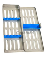 DENTAL SURGICAL AUTOCLAVE STERILIZATION CASSETTE RACK BOX TRAY FOR 5 INSTRUMENTS