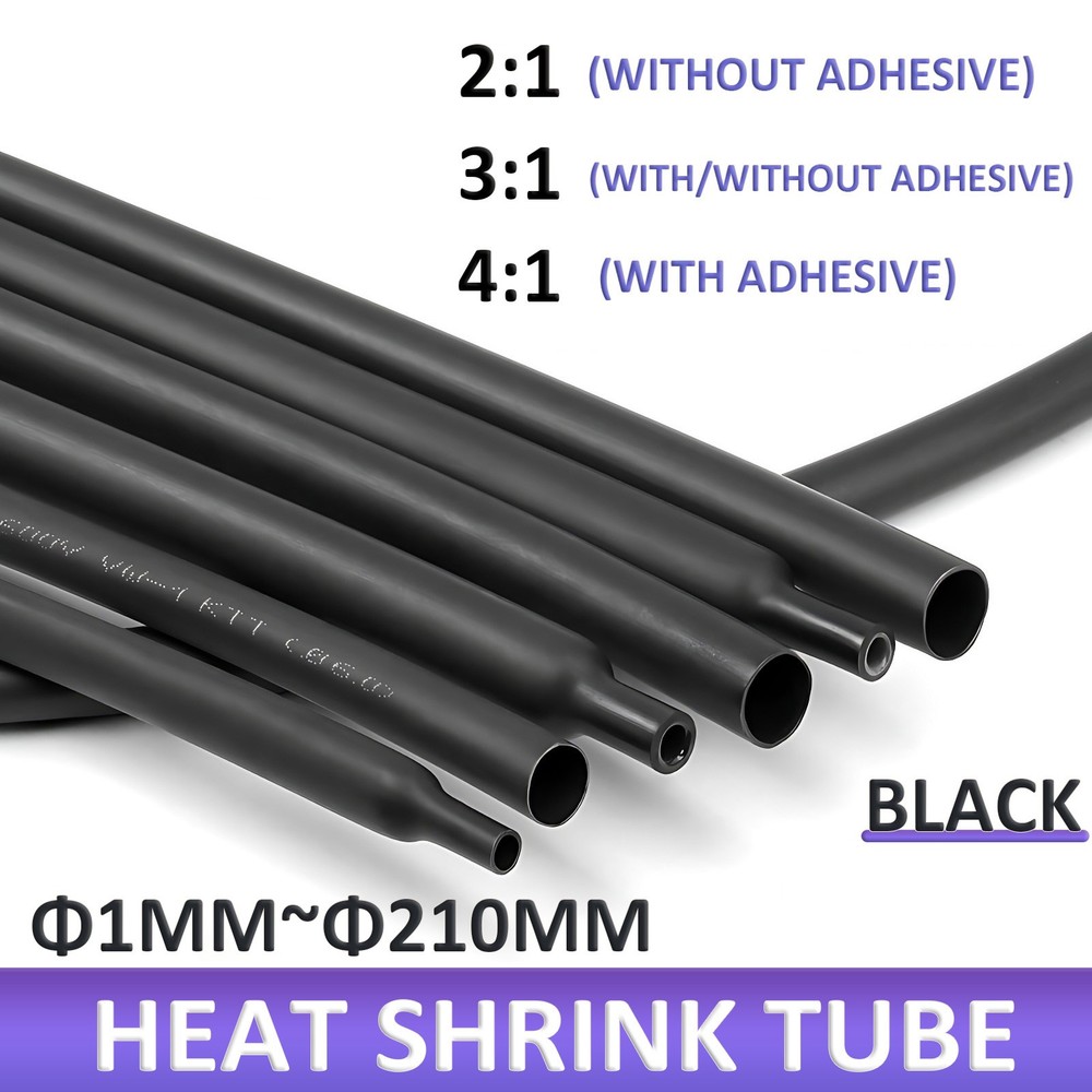 HEAT SHRINK TUBE 2:1/3:1/4:1 WITH/WITHOUT ADHESIVE GLUE LINED HEATSHRINK SLEEVE