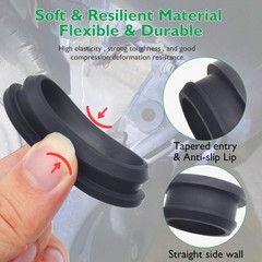 7/8″ Drill Hole, 3/4″ Silicone Top Hat Grommets for Wiring, 0.28″ Groove Widt…