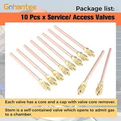 Efficient HVAC 10-Pack Access Valves 1/4” SAE x 1/4” OD – Easy Installation