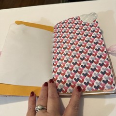 Handmade Junk Journal Valentine Theme Measures 8.5 X 5.5 Inches