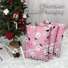 50 PCS 14.5×19 inch Christmas Snowmen Poly Mailers Waterproof Shipping Bags