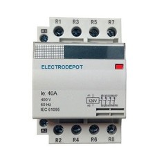 30A Contactor 4 Pole 110V, 120V Coil, 20A 40A 50A 4P Led Lighting Free DIN rail