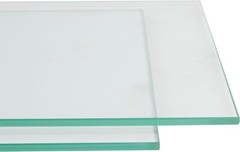Tempered Glass Shelves 10″ Wide x 24″ Long x 3/16″ Set of 2 Beveled Edges