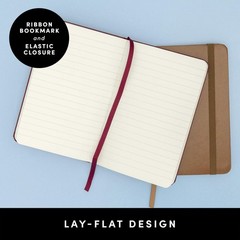 PAPERAGE Lined Pocket Journal Notebook, 1 Pack, (Black), 160 Single, Black
