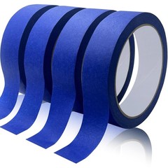Blue Painter’s Tape – 4 Rolls of 0.94in x 22yd, No Residue, Easy Removal