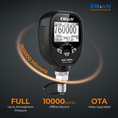 Elitech Full-Range Micron Gauge Wireless Vacuum Gauge w/Adaptor VGW-760pro