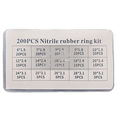 200PCS/Box For Excavator Sealing O-ring Nitrile rubber ring Kit High Quality