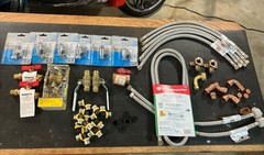 Copper brass stainless steel pipe fittings shufoffs ball valves and more lot