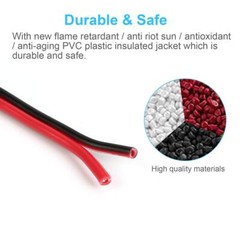 100ft 20/2 Red Black Electrical Wire Pure Copper Wire 20 Gauge 2pin Wire Low Vol