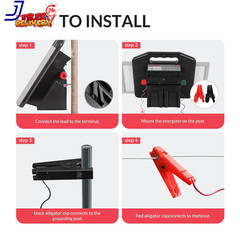 S2500 2.2 Joule Solar Fence Charger 60 Miles Solar Electric Fence Charger for Li