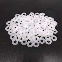 X50 #8 .369 OD .036 THICK NYLON FLAT WASHER WHITE PLASTIC ESSENTRA 16FW008032