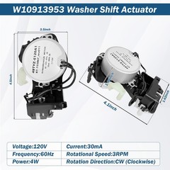 Washer Shift Actuator Replacement AC 120V 60Hz 4W for Whirlpool Maytag – Fixes