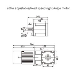 110V 200W Adjustable Speed AC Gear Reduction Motor Reversible Motor w/Controller