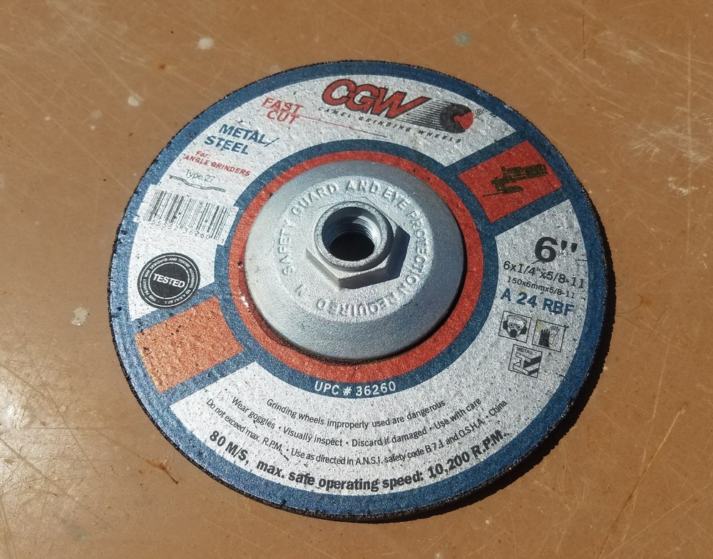 CGW 36260 FAST CUT 6X1/4″X5/8-11 GRINDING WHEEL 6 X 1/4″ x 5/8-11 – 1 EACH