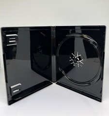 5 PCS NEW TOP QUALITY 14MM BLU-RAY CASE, BLACK GLOSSY W/ SLEEVE NO LOGO, PS3-BLK