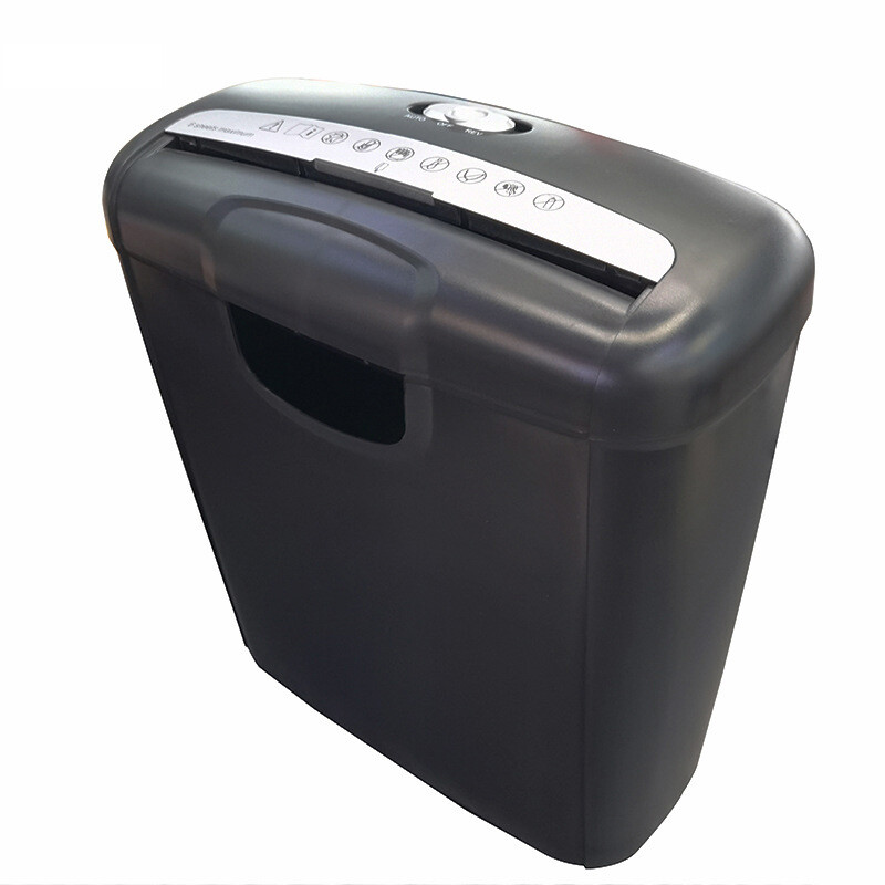 6 Sheet Strip-Cut Paper Credit Card Shredder Cd Dvd Office Commercial Reversing