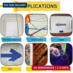 4 Rolls Premium Painters Tape Blue Tape Masking Tape Paint Tape for Multi-Pur…
